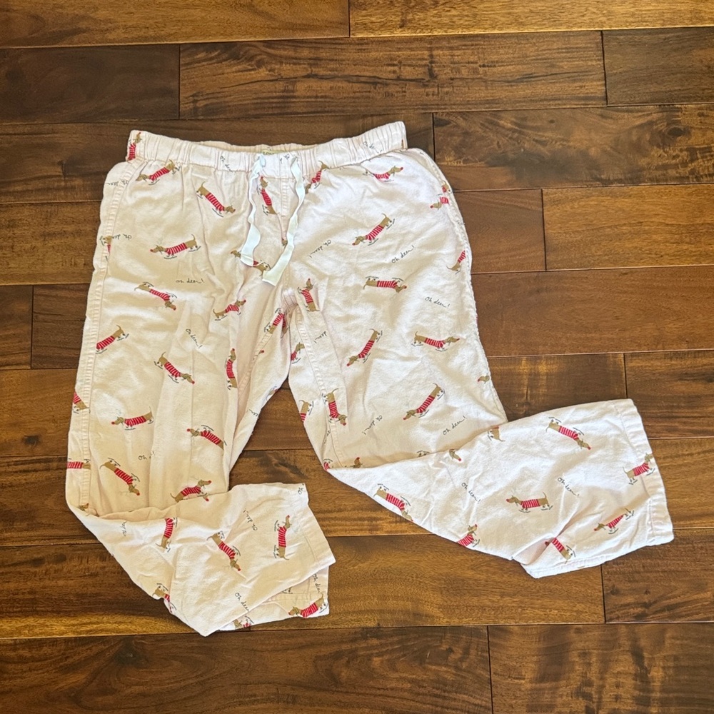 J Crew Kids Pajama Pants With Dog Print Size Medium